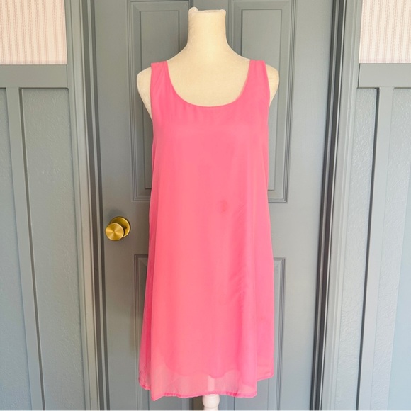 NWT Francesca’s Pink Bow Tie Halter Low Back Mini Dress - Picture 2 of 7